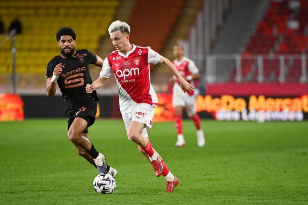 AS Monaco FC v Stade Rennais FC - Ligue 1 McDonald s 2025 2026 45 Mahdi CAMARA (srfc) - 10 Aleksandr GOLOVIN (asm) during the Ligue 1 McDonald s match between Monaco and Rennes at Stade Louis II on January 31, 2026 in Monaco, Monaco. Monaco Monaco  Copyright: xFEPx 776348265