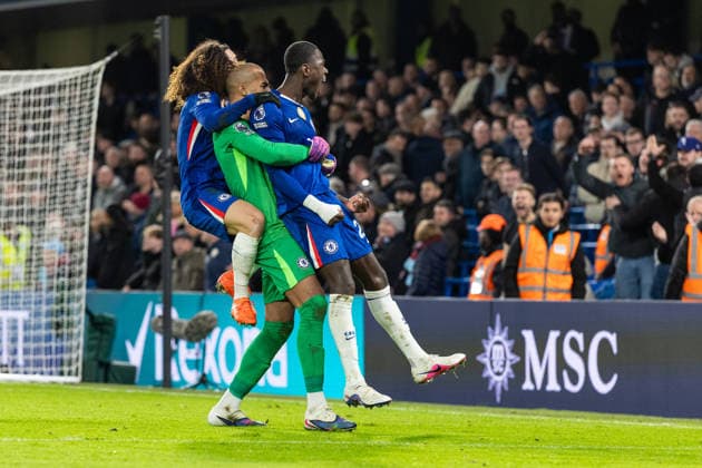 Chelsea v West Ham United, Premier League Chelsea celebrate their 3-2 win after the final whistle during the Premier League match between Chelsea and West Ham United at Stamford Bridge, London, UK on 31 January 2026. London Stamford Bridge Greater London UK Editorial use only DataCo restrictions apply See www.football-dataco.com , Copyright: xToyinxOshodix PSI-23659-0083