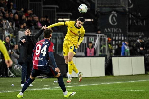 CALCIO - Serie A - Cagliari Calcio vs Hellas Verona FC Tobias Slotsager of Hellas Verona during Cagliari Calcio vs Hellas Verona FC, Italian soccer Serie A match in Cagliari, Italy, January 31 2026 Cagliari Italy  Copyright: xIPAxSport ABACAx