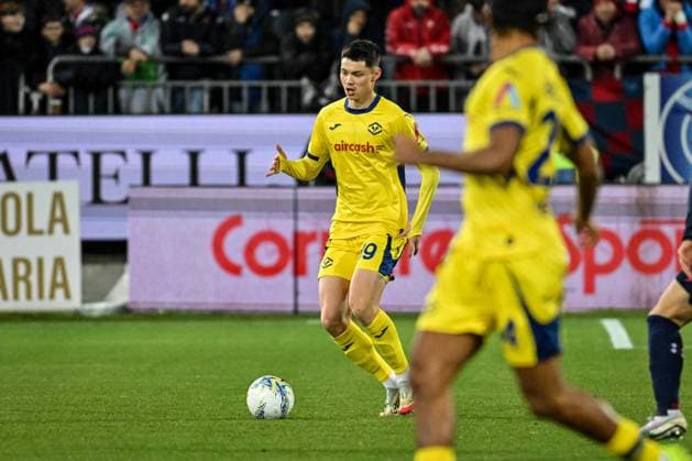 CALCIO - Serie A - Cagliari Calcio vs Hellas Verona FC Tobias Slotsager of Hellas Verona during Cagliari Calcio vs Hellas Verona FC, Italian soccer Serie A match in Cagliari, Italy, January 31 2026 Cagliari Italy  Copyright: xIPAxSport ABACAx