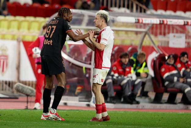 AS Monaco FC v Stade Rennais FC - Ligue 1 McDonald s 2025 2026 Jeremy Jacquet of Stade Rennais and Aleksandr Golovin of AS Monaco in incident during the Ligue 1 McDonald s match between AS Monaco FC and Stade Rennais FC at Stade Louis II on January 31, 2026 in Monaco, Monaco. WARNING! This Photograph May Only Be Used For Newspaper And Or Magazine Editorial Purposes. May Not Be Used For Publications Involving 1 player, 1 Club Or 1 Competition Without Written Authorisation From Football DataCo Ltd. For Any Queries, Please Contact Football DataCo Ltd on +44 (0) 207 864 9121 Monaco Stade Louis II Monaco Monaco Copyright: xAllstarxPicturexLibraryxLtdx