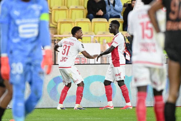AS Monaco FC v Stade Rennais FC - Ligue 1 McDonald s 2025 2026 27 Krepin DIATTA (asm) - 31 Ansu FATI (asm) during the Ligue 1 McDonald s match between Monaco and Rennes at Stade Louis II on January 31, 2026 in Monaco, Monaco. Monaco Monaco  Copyright: xFEPx 776348265