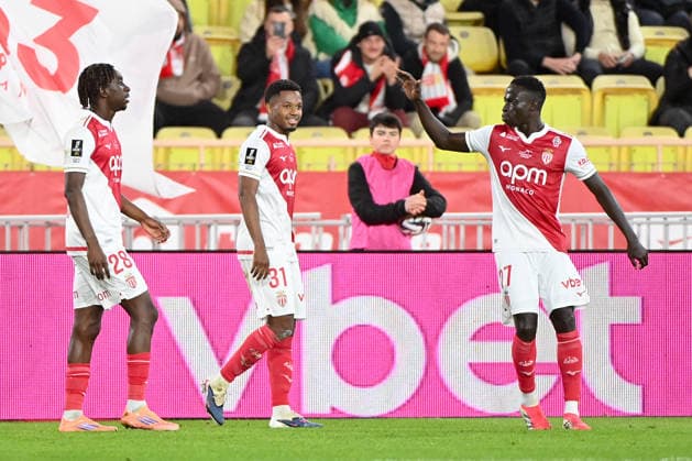 AS Monaco FC v Stade Rennais FC - Ligue 1 McDonald s 2025 2026 28 Mamadou COULIBALY (asm) - 27 Krepin DIATTA (asm) - 31 Ansu FATI (asm) during the Ligue 1 McDonald s match between Monaco and Rennes at Stade Louis II on January 31, 2026 in Monaco, Monaco. Monaco Monaco  Copyright: xFEPx 776348265