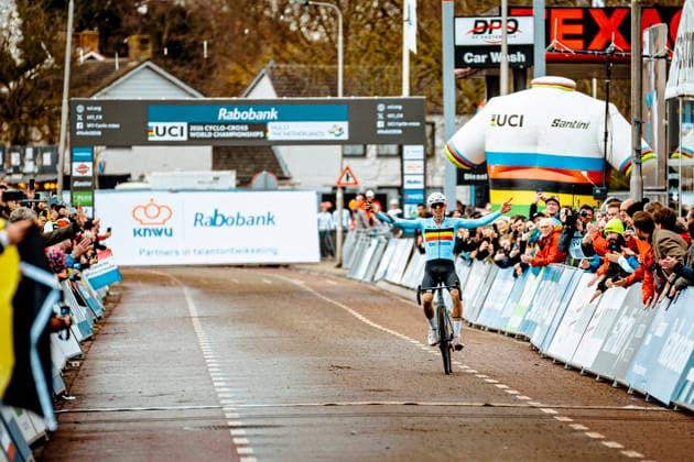 Cyclocross - UCI cyclo-cross World Championships Hulst - Day 2 Aaron Dockx (BEL ) claims the U23 world title 2026 UCI cyclo-cross World Championships Men U23 - Hulst The Netherlands Photo: Stijn Bastens CC Hulst The Netherlands  Copyright: xContentxCurationx StijnxBastensx xCCx