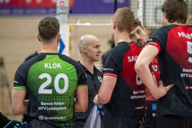 1.Volleyball Bundesliga -Saison 2025 2026 Cerebricks Volley Goats Mitteldeutschland vs.Barock Volleys MTV Ludwigsburg Halle, Deutschland 31. Januar 2026: Im Bild:Mitte Trainer Hasse Mattila (Ludwigsburg) Halle Saale swh.Arena Sachsen-Anhalt Deutschland