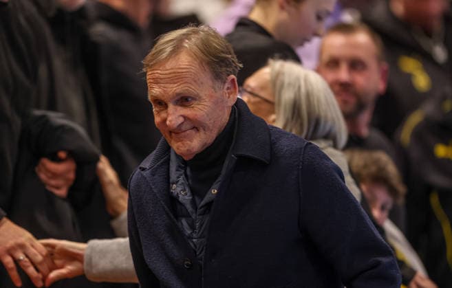 GER, Dortmund, Borussia Dortmund vs HSG Bensheim Auerbach Flames, Alsco Handball Bundesliga Frauen, Handball, DHB, Spielzeit 2025 2026, Sporthalle Wellinghofen, 15. Spieltag im Bild: Hans Joachim Akki Watzke beim BVB Handball DFB DFL REGULATIONS PROHIBIT ANY USE OF PHOTOGRAPHS AS IMAGE SEQUENCES AND OR QUASI-VIDEO, 31.01.2026 Copyright: HMBxMedia HendrikxHamelau