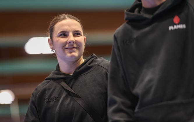 GER, Dortmund, Borussia Dortmund vs HSG Bensheim Auerbach Flames, Alsco Handball Bundesliga Frauen, Handball, DHB, Spielzeit 2025 2026, Sporthalle Wellinghofen, 15. Spieltag im Bild: Mareike Thomaier (HSG Bensheim Auerbach Flames Frauen 2) DFB DFL REGULATIONS PROHIBIT ANY USE OF PHOTOGRAPHS AS IMAGE SEQUENCES AND OR QUASI-VIDEO, 31.01.2026 Copyright: HMBxMedia HendrikxHamelau