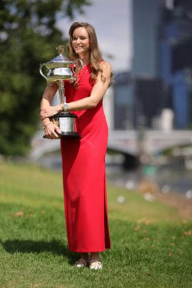 Elena Rybakina, KAZ, after final of 2026 Australian Open in Melbourne during a photoshoot at Yarra river, 01 02 2026; -