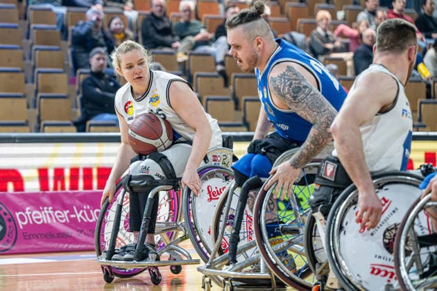RBBL; RSV Lahn-Dill - RB Zwickau, 31.01.26 Rose Hollermann (RSV Lahn-Dill, 15), Aaron Hirst (RB Zwickau, 24) RBBL; RSV Lahn-Dill - RB Zwickau: Wetzlar, 31.01.26 Copyright: xBEAUTIFULxSPORTS Roeczeyx