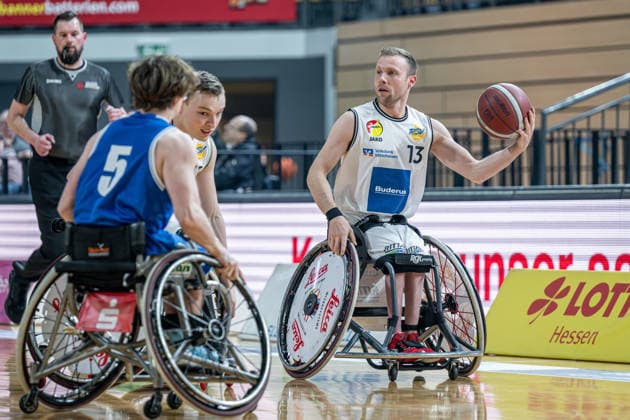 RBBL; RSV Lahn-Dill - RB Zwickau, 31.01.26 Thomas Böhme (RSV Lahn-Dill, 13), Quinten Zantinge (RSV Lahn-Dill, 11), Lachlin Dalton (RB Zwickau, 5) RBBL; RSV Lahn-Dill - RB Zwickau: Wetzlar, 31.01.26 Copyright: xBEAUTIFULxSPORTS Roeczeyx