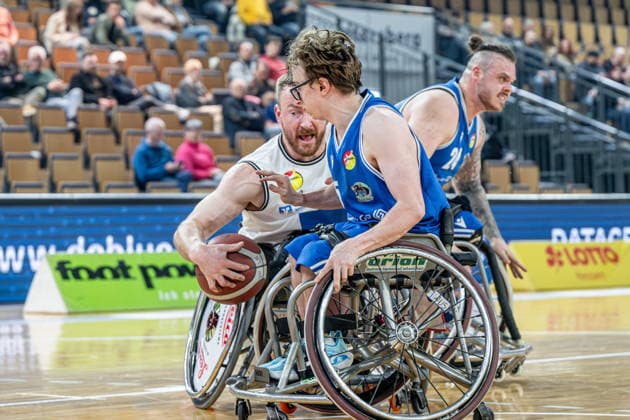 RBBL; RSV Lahn-Dill - RB Zwickau, 31.01.26 Jannik Blair (RSV Lahn-Dill, 6), Lachlin Dalton (RB Zwickau, 5), Aaron Hirst (RB Zwickau, 24) RBBL; RSV Lahn-Dill - RB Zwickau: Wetzlar, 31.01.26 Copyright: xBEAUTIFULxSPORTS Roeczeyx