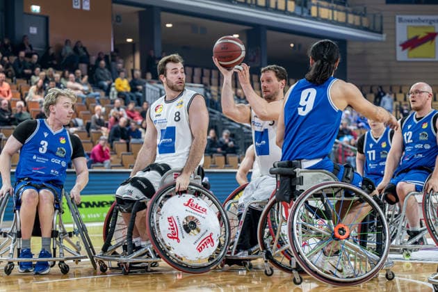 RBBL; RSV Lahn-Dill - RB Zwickau, 31.01.26 Michael Paye (RSV Lahn-Dill, 5), Fabian Gail (RSV Lahn-Dill, 8), Jack Pierre (RB Zwickau, 3), Maximilian Chagger (RB Zwickau, 9) RBBL; RSV Lahn-Dill - RB Zwickau: Wetzlar, 31.01.26 Copyright: xBEAUTIFULxSPORTS Roeczeyx