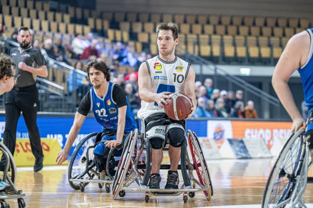 RBBL; RSV Lahn-Dill - RB Zwickau, 31.01.26 Colin Higgins (RSV Lahn-Dill, 10), Garret Ostepchuk (RB Zwickau, 22) RBBL; RSV Lahn-Dill - RB Zwickau: Wetzlar, 31.01.26 Copyright: xBEAUTIFULxSPORTS Roeczeyx