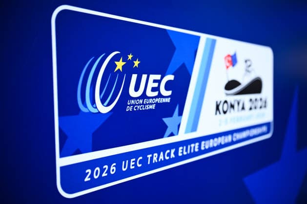 2026 UEC Track Elite European Championships Picture by Olly Hassell SWpix.com - 01 02 2026 - Cycling - 2026 UEC Track Elite European Championships - Konya Velodrome, Konya, Türkiye - 2026 UEC Track Elite European Championships Konya 2026 Logo Copyright: x xSWpix.comx(t axPhotographyxHubxLtd)xOllyxHassell SWpix.comx SWP-3177-0069