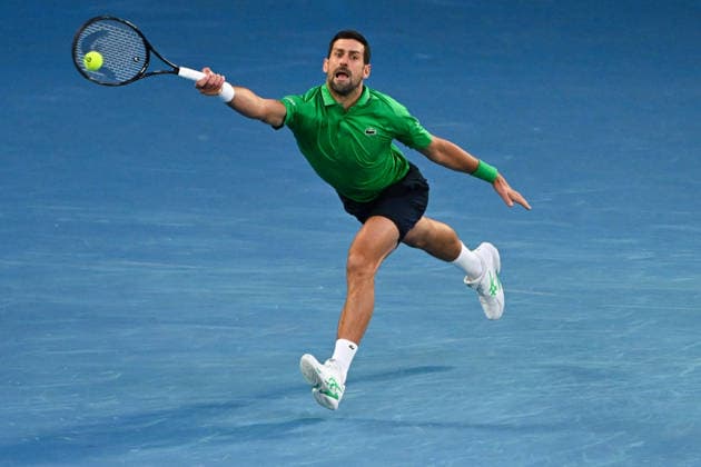 TENNIS AUSTRALIAN OPEN, Novak Djokovic of Serbia in action during the men™s singles final against Carlos Alcaraz of Spain on day 15 of the 2026 Australian Open tennis tournament at Melbourne Park in Melbourne, Sunday, February 1, 2026. ( NO ARCHIVING MELBOURNE VICTORIA AUSTRALIA  Copyright: xJAMESxROSSx 20260201132272397327