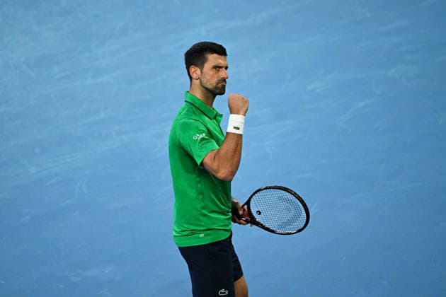TENNIS AUSTRALIAN OPEN, Novak Djokovic of Serbia reacts during the men™s singles final against Carlos Alcaraz of Spain on day 15 of the 2026 Australian Open tennis tournament at Melbourne Park in Melbourne, Sunday, February 1, 2026. ( NO ARCHIVING MELBOURNE VICTORIA AUSTRALIA  Copyright: xJAMESxROSSx 20260201168815785886