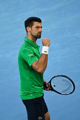 TENNIS AUSTRALIAN OPEN, Novak Djokovic of Serbia reacts during the men™s singles final against Carlos Alcaraz of Spain on day 15 of the 2026 Australian Open tennis tournament at Melbourne Park in Melbourne, Sunday, February 1, 2026. ( NO ARCHIVING MELBOURNE VICTORIA AUSTRALIA  Copyright: xJAMESxROSSx 20260201133861400630