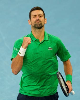 February 1, 2026: 4th seed NOVAK DJOKOVIC of Serbia in action against 1st seed CARLOS ALCARAZ of Spain on Rod Laver Arena in the Men s Singles Final match on day 15 of the 2026 Australian Open in Melbourne, Australia. Cal Media Melbourne Australia - ZUMAc04_ 20260201_faf_c04_005 Copyright: xSydneyxLowx