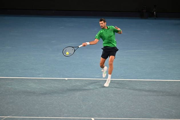 2026 Australian Open - Day 15 MELBOURNE, AUSTRALIA - FEBRUARY 01: Carlos Alcaraz of Spain compete against Novak Djokovic of Serbia in the Men s Singles Final during day 15 of the Australian Open at Melbourne Park on February 01, 2026 in Melbourne, Australia. Mark Avellino Anadolu Melbourne Australia. Editorial use only. Please get in touch for any other usage.  Copyright: x2026xAnadoluxMarkxAvellinox