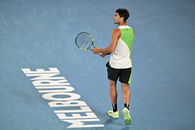 2026 Australian Open - Day 15 MELBOURNE, AUSTRALIA - FEBRUARY 01: Carlos Alcaraz of Spain compete against Novak Djokovic of Serbia in the Men s Singles Final during day 15 of the Australian Open at Melbourne Park on February 01, 2026 in Melbourne, Australia. Mark Avellino Anadolu Melbourne Australia. Editorial use only. Please get in touch for any other usage.  Copyright: x2026xAnadoluxMarkxAvellinox