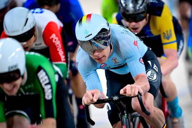 Belgian Jules Hesters pictured in action during the men s Elimination qualifications at the first day of the 2026 UEC Track Elite European Championships, in Konya, Turkey, Sunday 01 February 2026. The European Championships take place from 01 to 05 February 2026. DIRKxWAEM  x160211258x