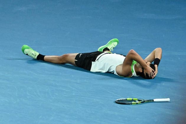 TENNIS AUSTRALIAN OPEN, Carlos Alcaraz of Spain celebrates after winning the men™s singles final against Novak Djokovic of Serbia on day 15 of the 2026 Australian Open tennis tournament at Melbourne Park in Melbourne, Sunday, February 1, 2026. ( NO ARCHIVING MELBOURNE VICTORIA AUSTRALIA  Copyright: xJAMESxROSSx 20260201163811859504