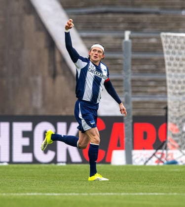 Fussball, Herren, Saison 2025 2026, 2. Bundesliga (20. Spieltag), Hertha BSC - SV Darmstadt 98, Fabian Reese (Hertha BSC), Jubel nach Tor zum 1:0, 01.02. 2026,