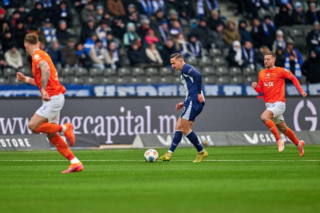 Paul Seguin (Hertha BSC, 30), GER, Hertha BSC vs. ,SV Darmstadt 98, 2. Bundesliga, Saison 2025 2026, 20. Spieltag, 01.02.2026 (DFL REGULATIONS PROHIBIT ANY USE OF PHOTOGRAPHS AS IMAGE SEQUENCES AND OR QUASI - VIDEO). GER, Hertha BSC vs. ,SV Darmstadt 98, 2. Bundesliga, Saison 2025 2026, 20. Spieltag, 01.02.2026 Berlin