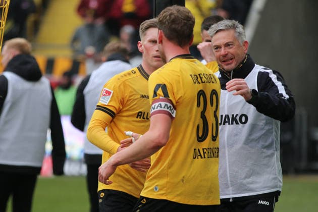01.02.2026 Fußball Herren 2025 2026 2. Bundesliga 20. Spieltag SG Dynamo Dresden - DSC Arminia Bielefeld Rudolf-Harbig-Stadion Dresden Torjubel von Dynamo nach dem 1:0. Dresden Sachsen Deutschland