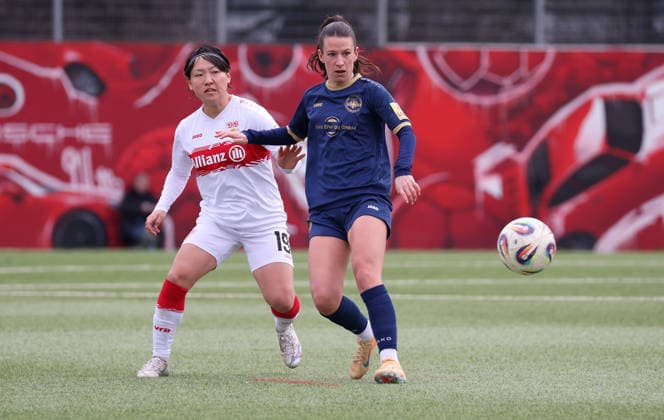 01.02.2026, Deutschland, Stuttgart, Fußball 2. Frauen-Bundesliga, 15. Spieltag, VfB Stuttgart vs. SG 99 Andernach, Yuka Hirano (VfB)