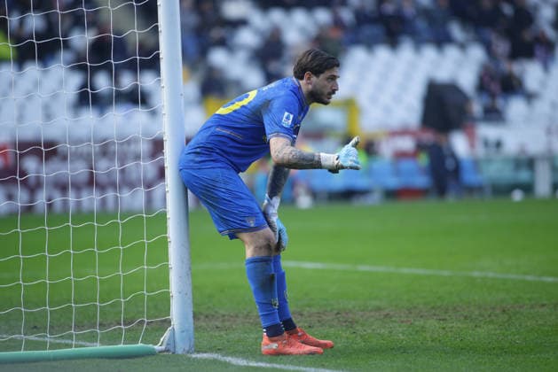 Wladimiro Falcone of US Lecce during the Italian Serie A 2025 26 season football match between Torino FC and US Lecce on 01 February 2026 at Stadio Olimpico Grende Torino ,Turin, Italy. Photo Nderim KACELI  Copyright: xNderimxKaceli IPAxSportx xipa-agency.netx xx IPA_70838313 IPA_Agency_IPA70838313