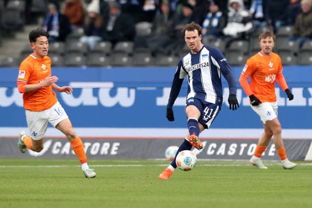 01.02.2026, xtgx, Fussball 2.Bundesliga, Hertha BSC Berlin - SV Darmstadt 98 v.l. Pascal Klemens (Hertha BSC Berlin) (DFL DFB REGULATIONS PROHIBIT ANY USE OF PHOTOGRAPHS as IMAGE SEQUENCES and or QUASI-VIDEO) Berlin