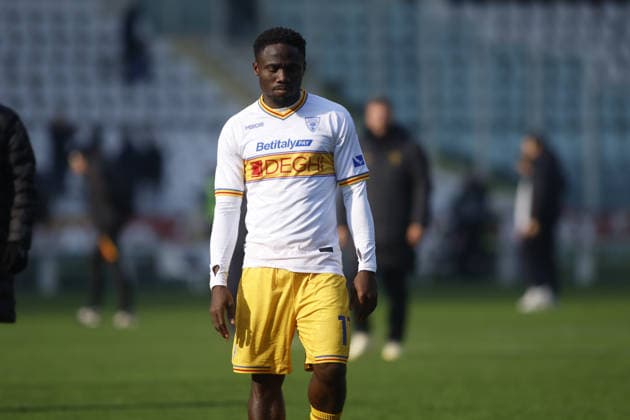 Konan N Dri of US Lecce during the Italian Serie A 2025 26 season football match between Torino FC and US Lecce on 01 February 2026 at Stadio Olimpico Grende Torino ,Turin, Italy. Photo Nderim KACELI  Copyright: xNderimxKaceli IPAxSportx xipa-agency.netx xx IPA_70838546 IPA_Agency_IPA70838546