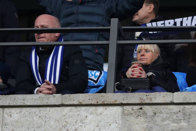 01.02.2026, xtgx, Fussball 2.Bundesliga, Hertha BSC Berlin - SV Darmstadt 98 v.l. Kai Wegner Regierender Bürgermeister von Berlin und Iris Spranger Senatorin für Inneres und (SPD) (DFL DFB REGULATIONS PROHIBIT ANY USE OF PHOTOGRAPHS as IMAGE SEQUENCES and or QUASI-VIDEO) Berlin