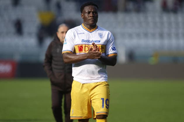 CALCIO - Serie A - Torino FC vs US Lecce Lameck Banda of US Lecce during the Italian Serie A 2025 26 season football match between Torino FC and US Lecce on 01 February 2026 at Stadio Olimpico Grende Torino ,Turin, Italy. Photo Nderim KACELI Turin Italy  Copyright: xIPAxSport ABACAx