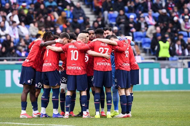 Olympique Lyonnais v Lille OSC - Ligue 1 McDonald s 2025 2026 Equipe de football de Lille LOSC during the Ligue 1 McDonald s match between Lyon and Lille at Groupama Stadium on February 1, 2026 in Lyon, France. Lyon France  Copyright: xFEPx 776348270