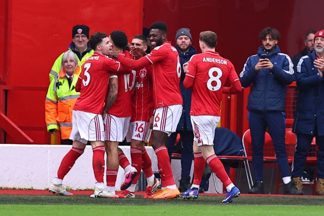 Nottingham Forest v Crystal Palace, Premier League Morgan Gibbs-White of Nottingham Forest celebrates his opening goal during the Nottingham Forest v Crystal Palace Premier League match at the City Ground, West Bridgford, England on 1 February 2026 Credit: Ryan Crockett Every Second Media Editorial use only. All images are copyright Every Second Media Limited. No images may be reproduced without prior permission. All rights reserved. Premier League and Football League images are subject to licensing agreements with Football DataCo Limited. see https: www.football-dataco.com Copyright: xIMAGO EveryxSecondxMediax ESM-1783-0022 RyanxCrockettx xEveryxSecondxMediax