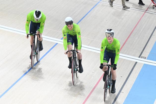 01-02-2026 European Championships Elite Track; Giornata 01; 2026, Slovenia; Lopati, Zan; Zalar, Eduard; Zalar, Val; Konya - Velodrom; 