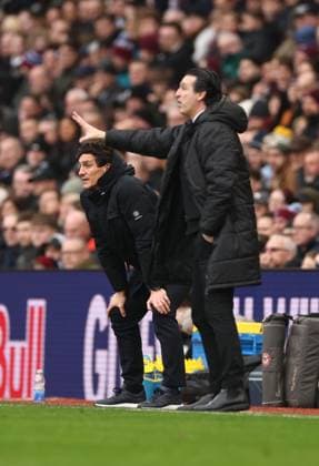 Keith Andrews Manager of Brentford and Unai Emery Manager of Aston Villa Aston Villa v Brentford, Premier League, Football, Villa Park, Birmingham, UK - 01 Feb 2026Birmingham Villa Park United Kingdom EDITORIAL USE ONLY No use with unauthorised audio, video, data, fixture lists, club league logos or live services. Online in-match use limited to 120 images, no video emulation. No use in betting, games or single club league player publications. Copyright: xRyanxBrowne Shutterstockx 16496858az