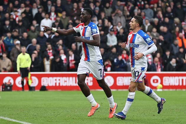 Nottingham Forest v Crystal Palace, Premier League Ismaila Sarr of Crystal Palace celebrates his goal making it 1-1 during the Nottingham Forest v Crystal Palace Premier League match at the City Ground, West Bridgford, England on 1 February 2026 Credit: Ryan Crockett Every Second Media Editorial use only. All images are copyright Every Second Media Limited. No images may be reproduced without prior permission. All rights reserved. Premier League and Football League images are subject to licensing agreements with Football DataCo Limited. see https: www.football-dataco.com Copyright: xIMAGO EveryxSecondxMediax ESM-1783-0039 RyanxCrockettx xEveryxSecondxMediax