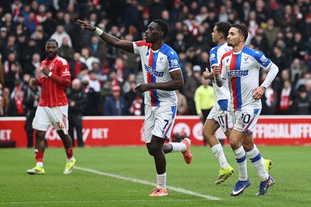 Nottingham Forest v Crystal Palace, Premier League Ismaila Sarr of Crystal Palace celebrates his goal making it 1-1 during the Nottingham Forest v Crystal Palace Premier League match at the City Ground, West Bridgford, England on 1 February 2026 Credit: Ryan Crockett Every Second Media Editorial use only. All images are copyright Every Second Media Limited. No images may be reproduced without prior permission. All rights reserved. Premier League and Football League images are subject to licensing agreements with Football DataCo Limited. see https: www.football-dataco.com Copyright: xIMAGO EveryxSecondxMediax ESM-1783-0041 RyanxCrockettx xEveryxSecondxMediax