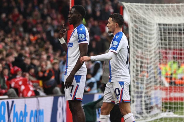 Nottingham Forest v Crystal Palace, Premier League Ismaila Sarr of Crystal Palace celebrates his goal making it 1-1 during the Nottingham Forest v Crystal Palace Premier League match at the City Ground, West Bridgford, England on 1 February 2026 Credit: Ryan Crockett Every Second Media Editorial use only. All images are copyright Every Second Media Limited. No images may be reproduced without prior permission. All rights reserved. Premier League and Football League images are subject to licensing agreements with Football DataCo Limited. see https: www.football-dataco.com Copyright: xIMAGO EveryxSecondxMediax ESM-1783-0046 RyanxCrockettx xEveryxSecondxMediax