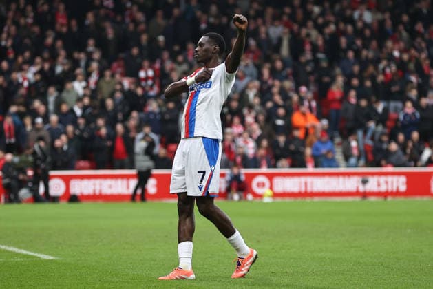 Nottingham Forest v Crystal Palace, Premier League Ismaila Sarr of Crystal Palace celebrates his goal making it 1-1 during the Nottingham Forest v Crystal Palace Premier League match at the City Ground, West Bridgford, England on 1 February 2026 Credit: Ryan Crockett Every Second Media Editorial use only. All images are copyright Every Second Media Limited. No images may be reproduced without prior permission. All rights reserved. Premier League and Football League images are subject to licensing agreements with Football DataCo Limited. see https: www.football-dataco.com Copyright: xIMAGO EveryxSecondxMediax ESM-1783-0051 RyanxCrockettx xEveryxSecondxMediax