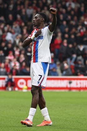Nottingham Forest v Crystal Palace, Premier League Ismaila Sarr of Crystal Palace celebrates his goal making it 1-1 during the Nottingham Forest v Crystal Palace Premier League match at the City Ground, West Bridgford, England on 1 February 2026 Credit: Ryan Crockett Every Second Media Editorial use only. All images are copyright Every Second Media Limited. No images may be reproduced without prior permission. All rights reserved. Premier League and Football League images are subject to licensing agreements with Football DataCo Limited. see https: www.football-dataco.com Copyright: xIMAGO EveryxSecondxMediax ESM-1783-0052 RyanxCrockettx xEveryxSecondxMediax