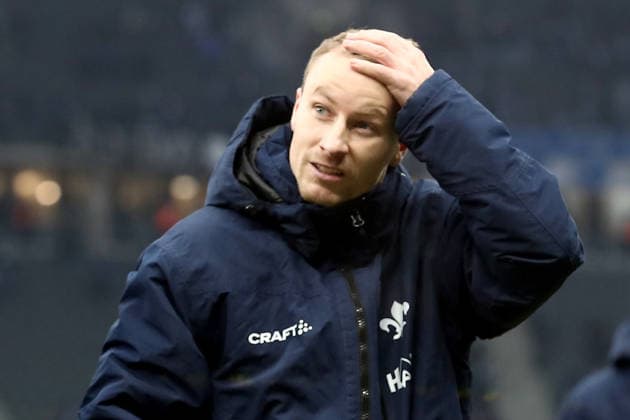 01.02.2026, xtgx, Fussball 2.Bundesliga, Hertha BSC Berlin - SV Darmstadt 98 v.l. Fabian Holland (SV Darmstadt 98) Enttäuscht, traurig, frustriert (DFL DFB REGULATIONS PROHIBIT ANY USE OF PHOTOGRAPHS as IMAGE SEQUENCES and or QUASI-VIDEO) Berlin