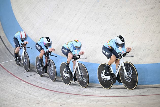01-02-2026 European Championships Elite Women Track; Giornata 01; 2026, Belgium; Kopecky, Lotte; De Clercq, Katrijn; Vierstraete, Luca; Hesters, Helene; Konya - Velodrom; 
