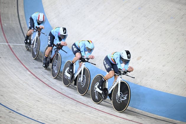 01-02-2026 European Championships Elite Women Track; Giornata 01; 2026, Belgium; Kopecky, Lotte; De Clercq, Katrijn; Vierstraete, Luca; Hesters, Helene; Konya - Velodrom; 