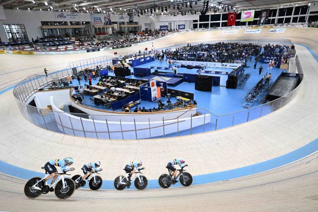 01-02-2026 European Championships Elite Women Track; Giornata 01; 2026, Belgium; Kopecky, Lotte; De Clercq, Katrijn; Vierstraete, Luca; Hesters, Helene; Konya - Velodrom; 