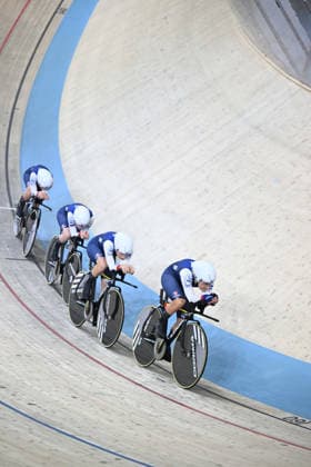 01-02-2026 European Championships Elite Women Track; Giornata 01; 2026, France; Copponi, Clara; Berteau, Victoire; Dupin, Melanie; Rouat, Ilona; Konya - Velodrom; 