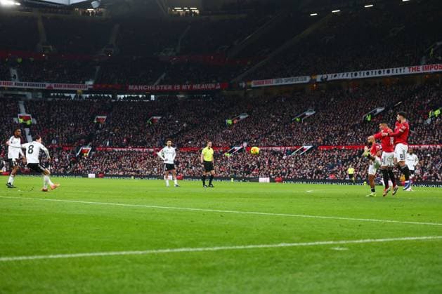 Harry Wilson of Fulham has his free kick saved Manchester United, ManU v Fulham, Premier League, Football, Old Trafford, Manchester, UK - 01 Feb 2026Manchester Old Trafford United Kingdom EDITORIAL USE ONLY No use with unauthorised audio, video, data, fixture lists, club league logos or live services. Online in-match use limited to 120 images, no video emulation. No use in betting, games or single club league player publications.  Copyright: xPaulxCurrie Shutterstockx 16496861ez